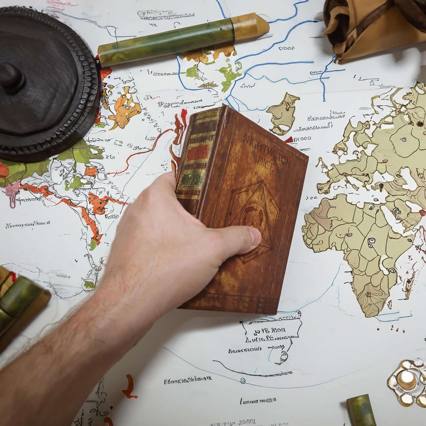Fantasydice Nightwatch Grimoire: A Magical Spell Book-Inspired for Dice, Playing card Case,Card Holder  Miniatures, and Collectible Cards Storage with Magnetic Closure