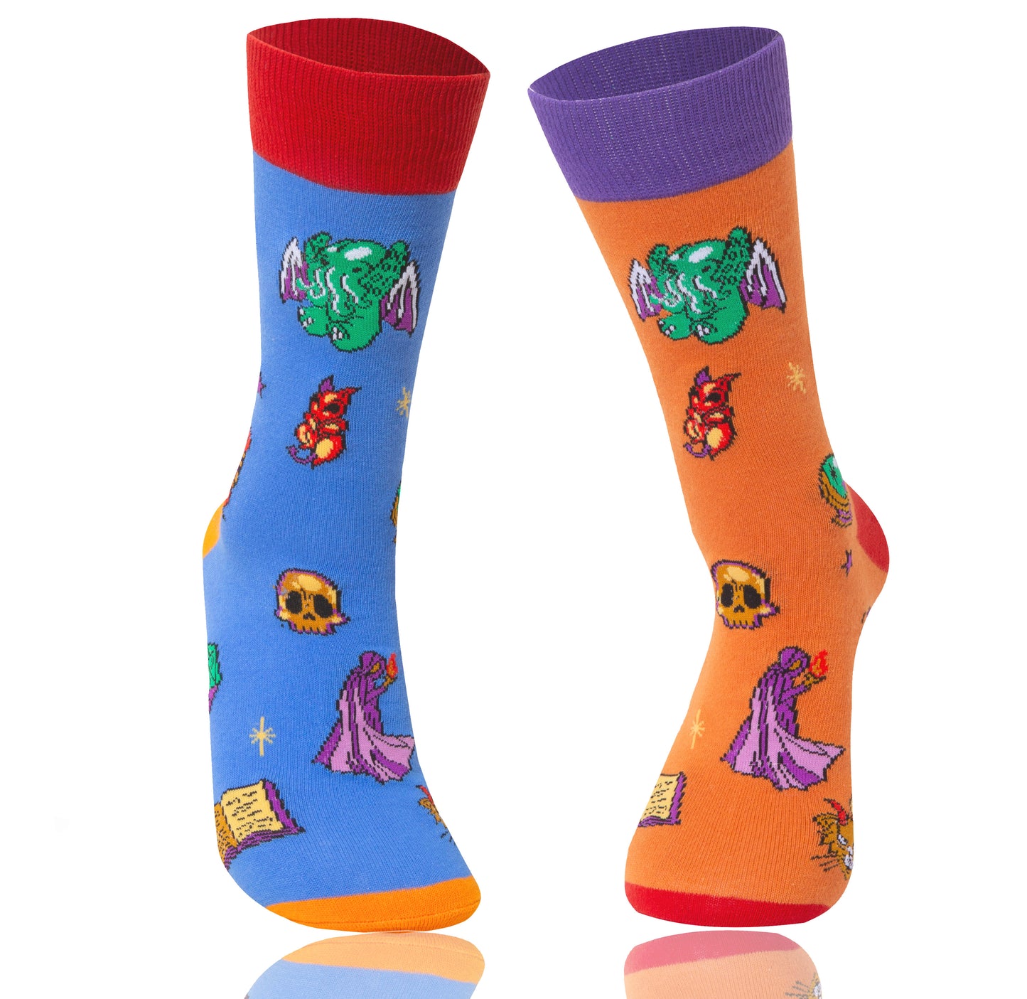 Fantasydice 2 Pairs Of Cthulhu Eldritch Crew Socks Size US 8-12(EU 41-45)