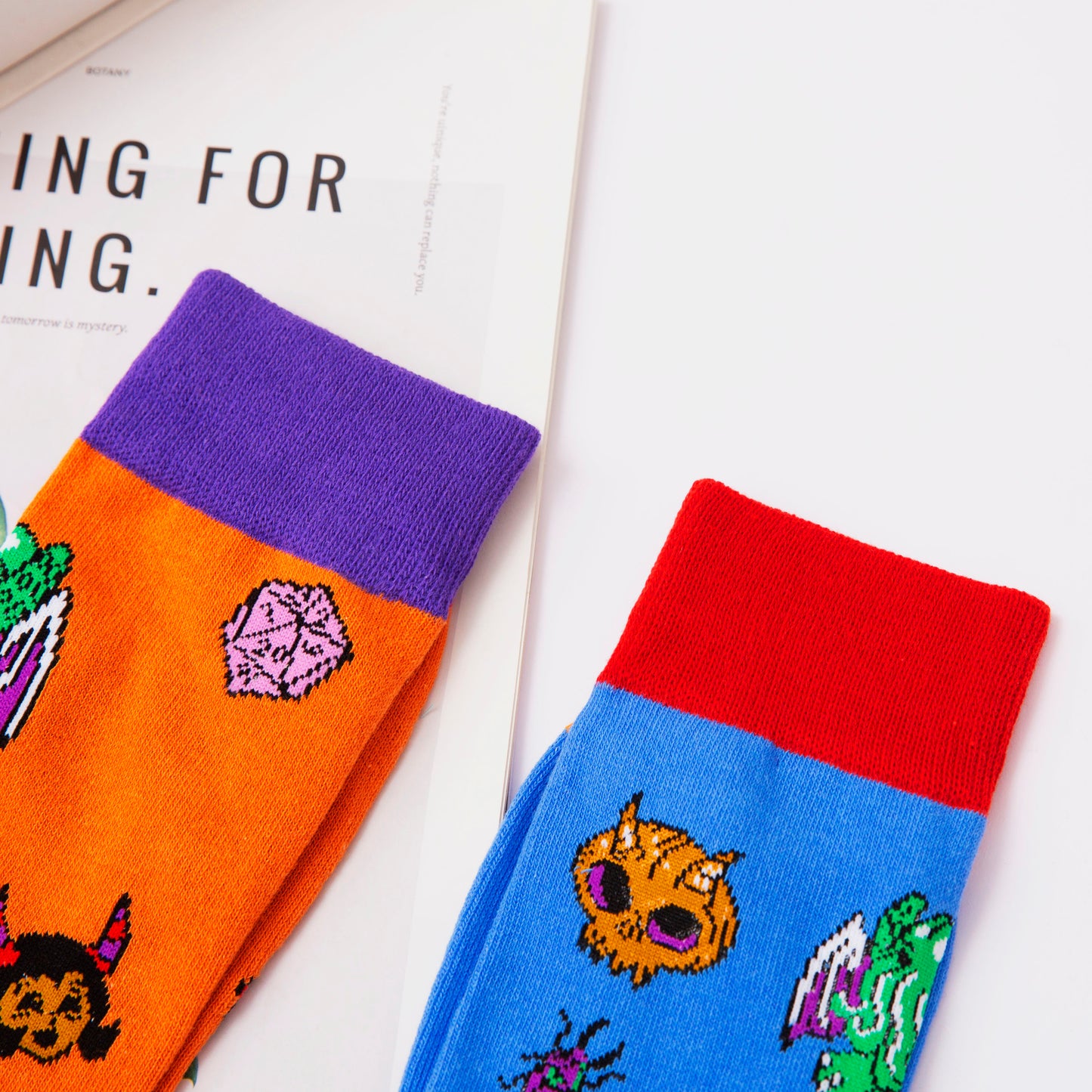 Fantasydice 2 Pairs Of Cthulhu Eldritch Crew Socks Size US 8-12(EU 41-45)