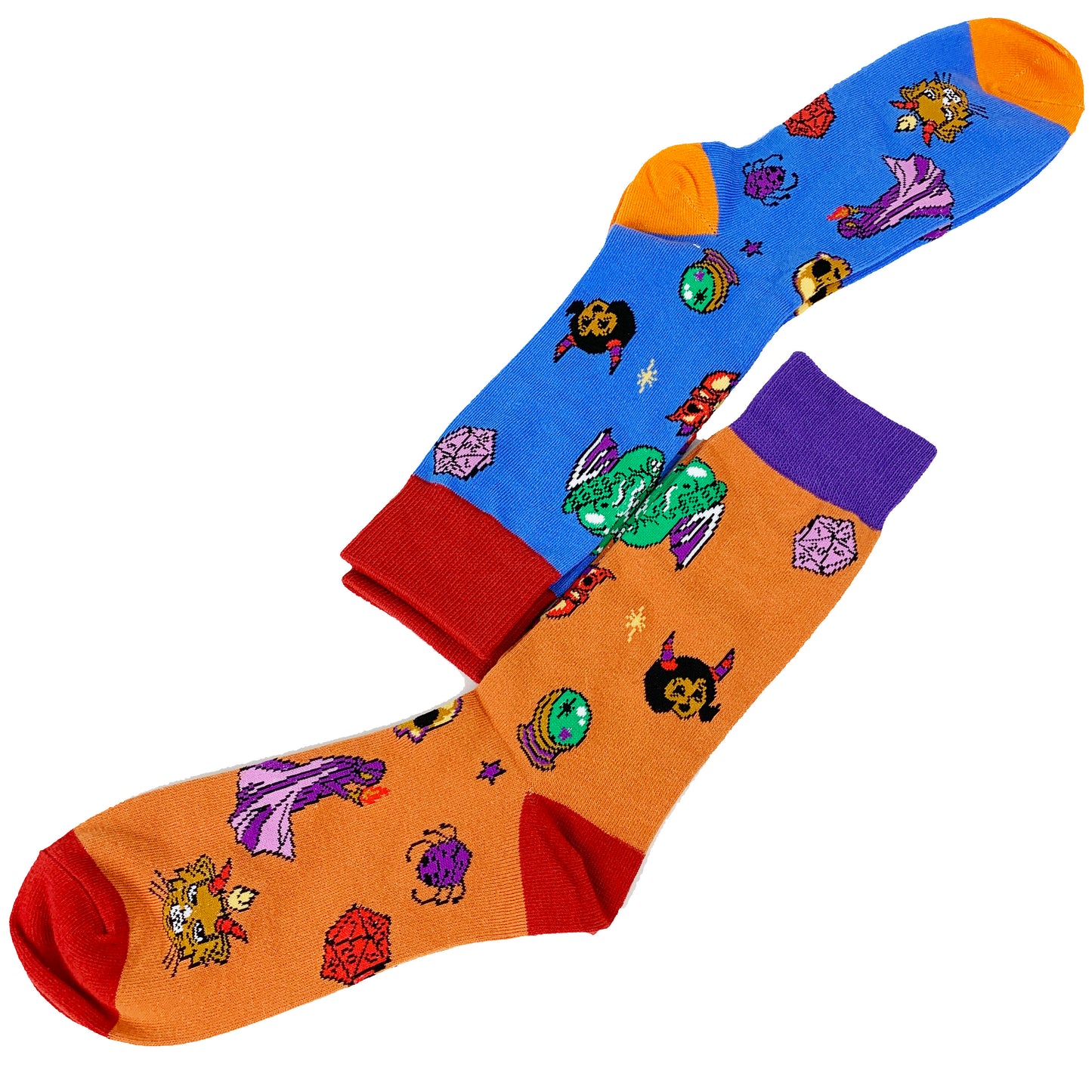 Fantasydice 2 Pairs Of Cthulhu Eldritch Crew Socks Size US 8-12(EU 41-45)