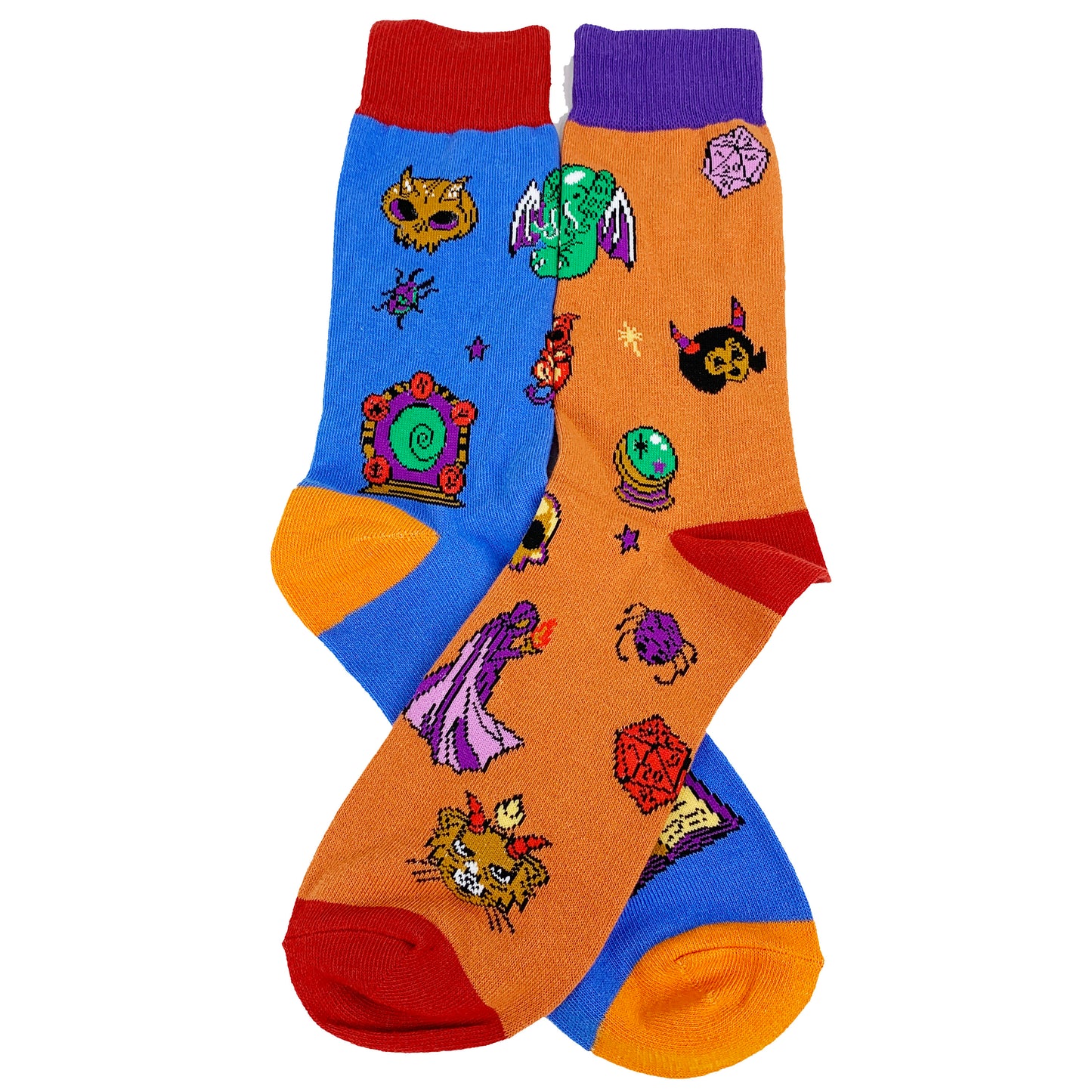 Fantasydice 2 Pairs Of Cthulhu Eldritch Crew Socks Size US 8-12(EU 41-45)