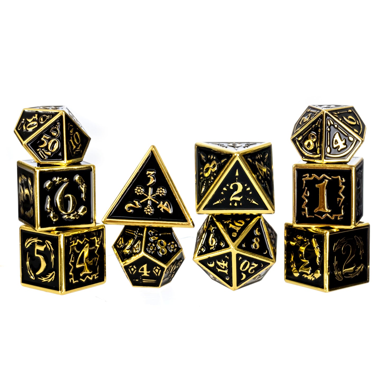 Nightwatch Large Gold Metal Dice